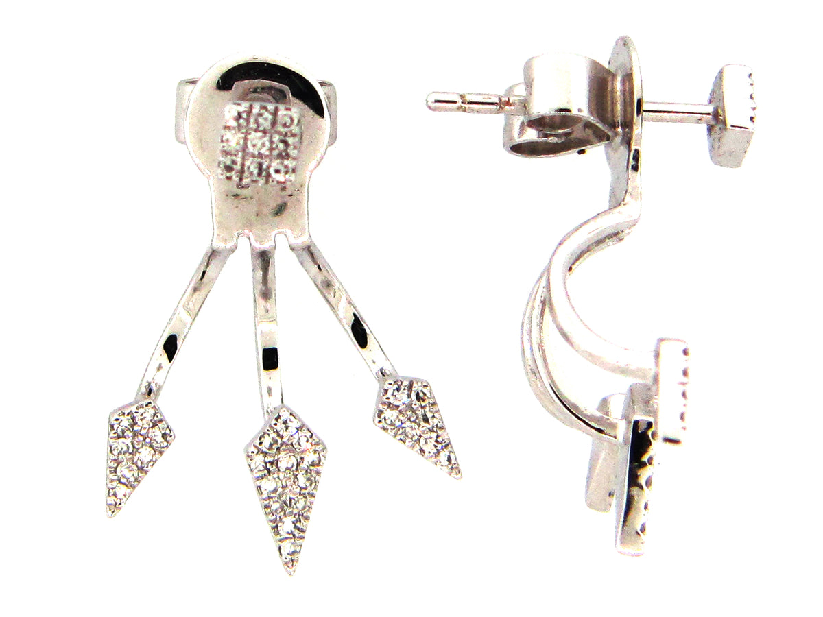 DIAMOND EARRING HUGGERS, 14KW (N)