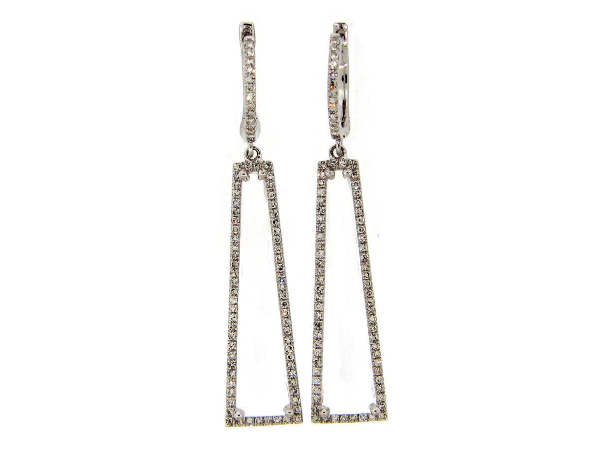 WHITE TOPAZ & DIAMOND EARRING