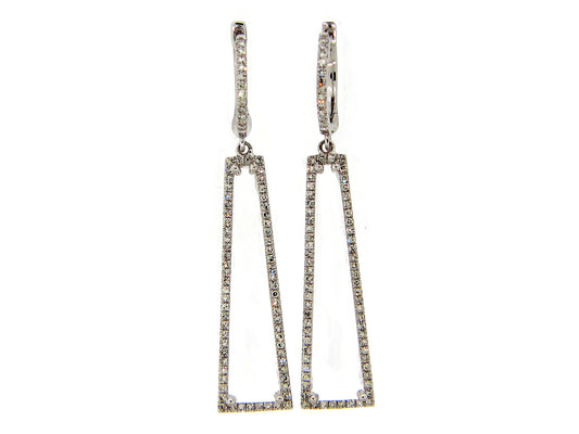 WHITE TOPAZ & DIAMOND EARRING