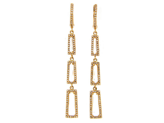 White Topaz Diamond Earring, 14kr (H)