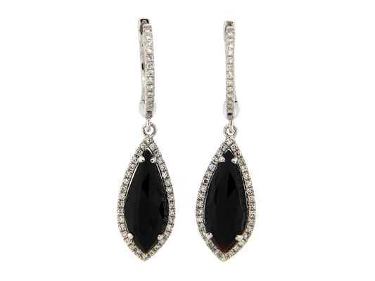 BLACK ONYX & DIAMOND EARRING