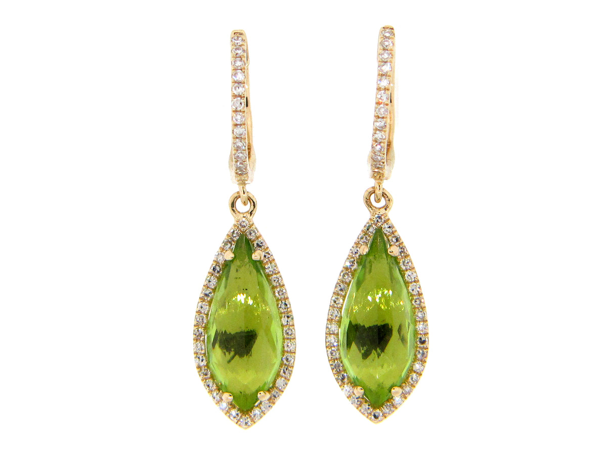 PERIDOT & DIAMOND EARRING
