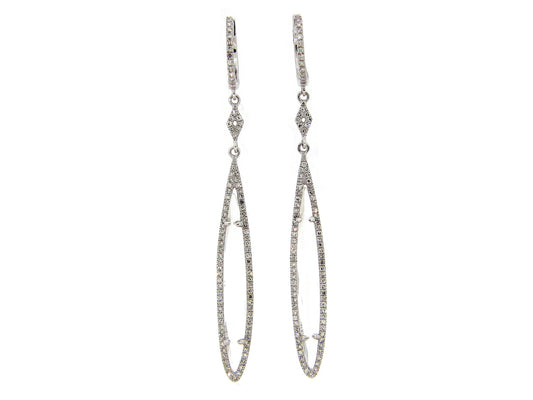 WHITE TOPAZ & DIAMOND EARRING