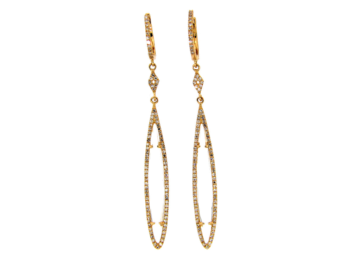 WHITE TOPAZ & DIAMOND EARRING