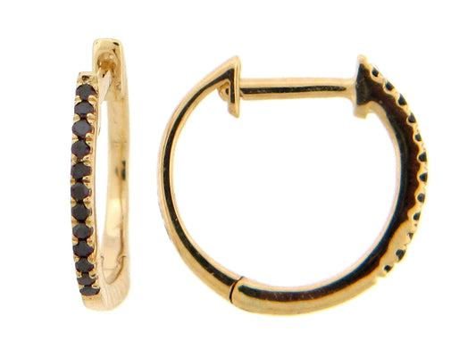 BLACK DIAMOND SMALL HUGGY EARRING