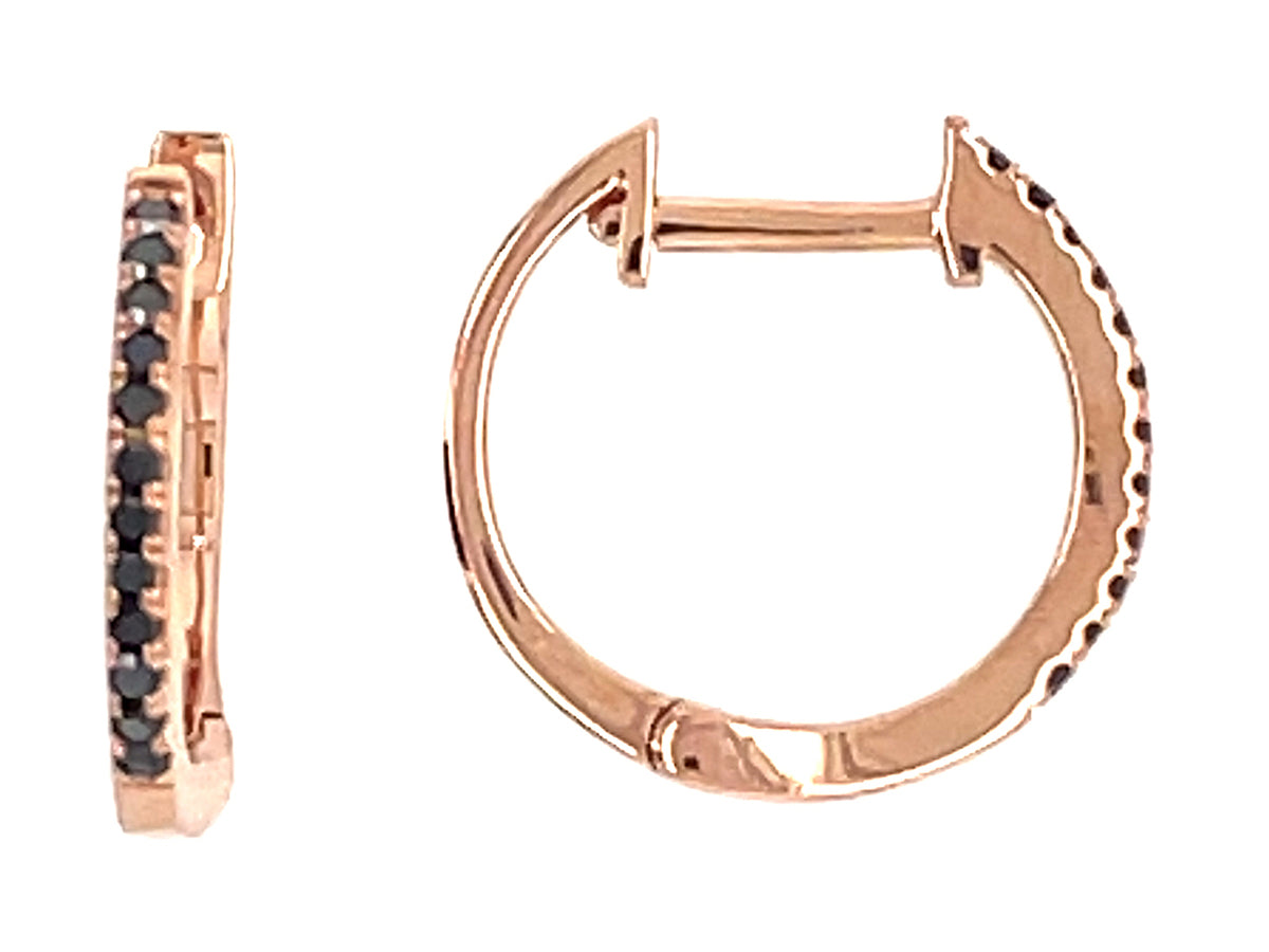 BLACK DIAMOND SMALL HUGGY EARRING