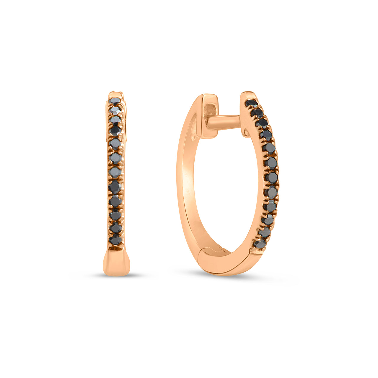 Black Diamond Classic Slim Huggie Earring