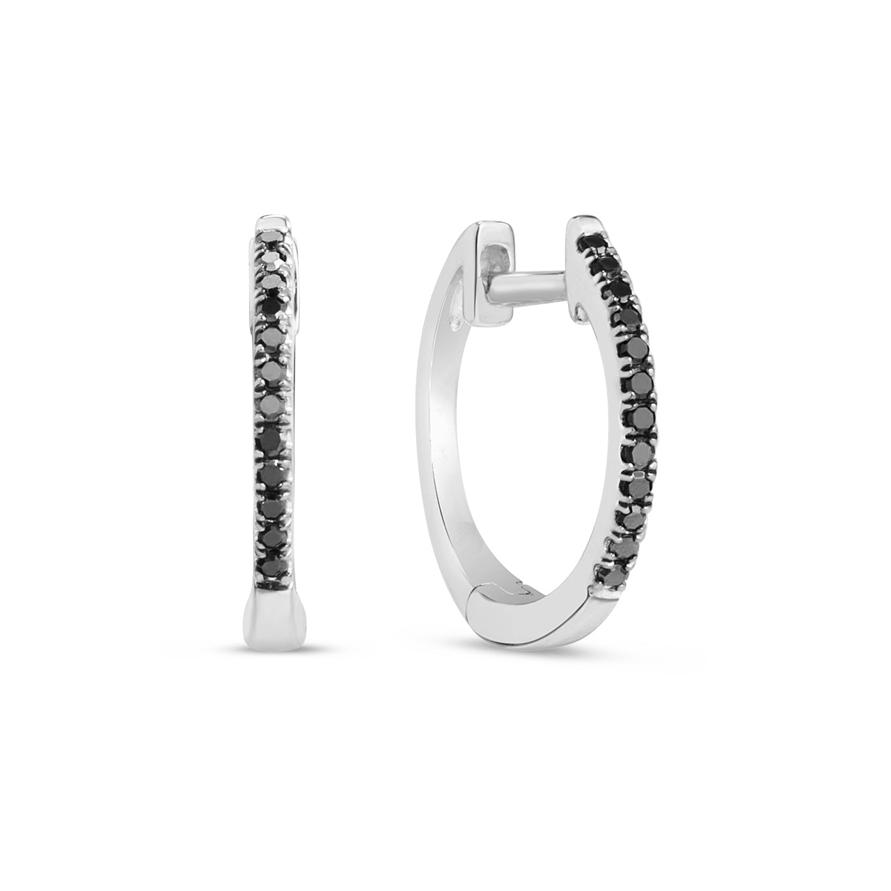 Black Diamond Classic Slim Huggie Earring