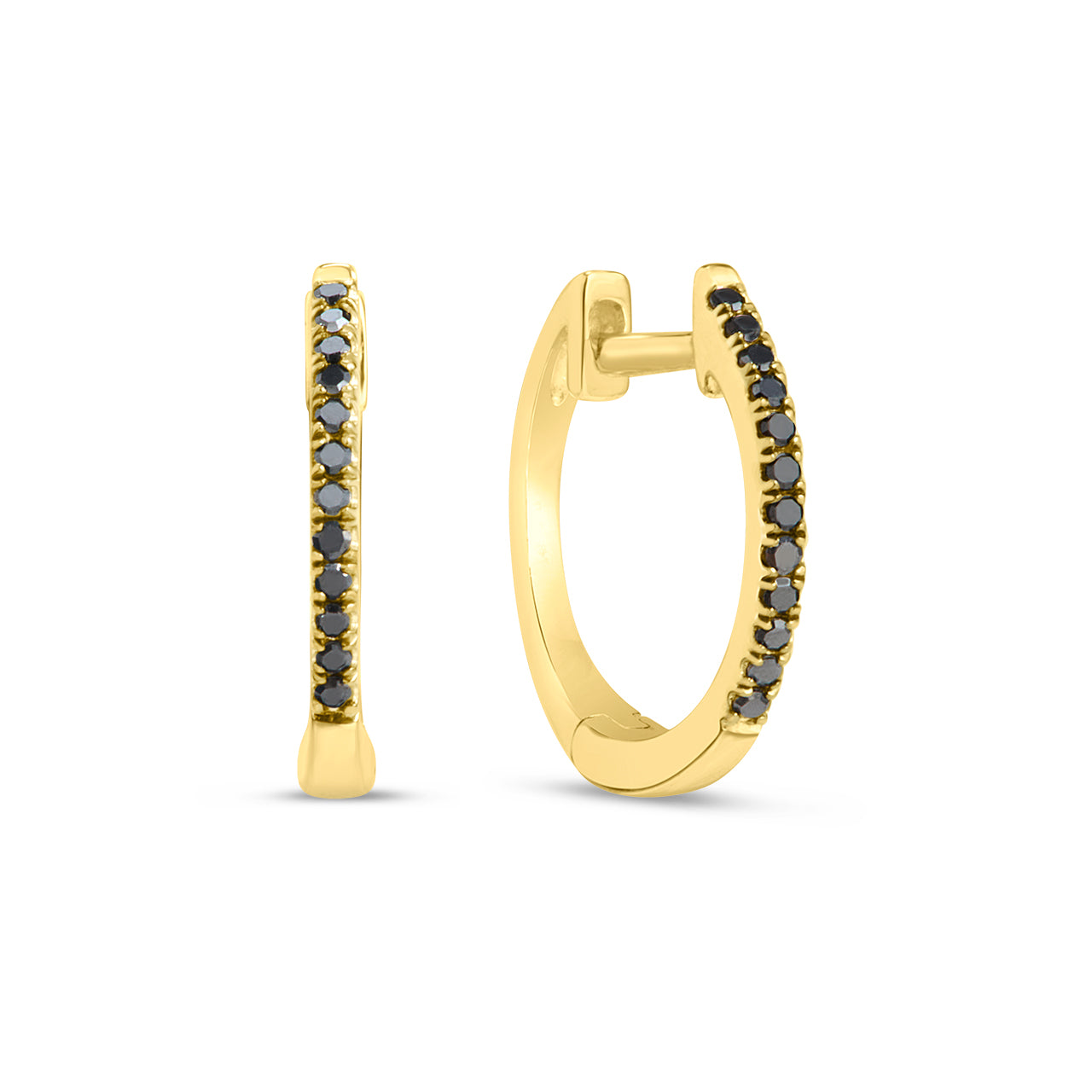 Black Diamond Classic Slim Huggie Earring