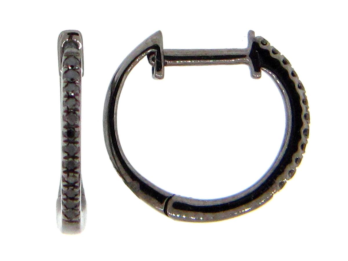 BLACK DIAMOND SMALL HUGGY EARRING