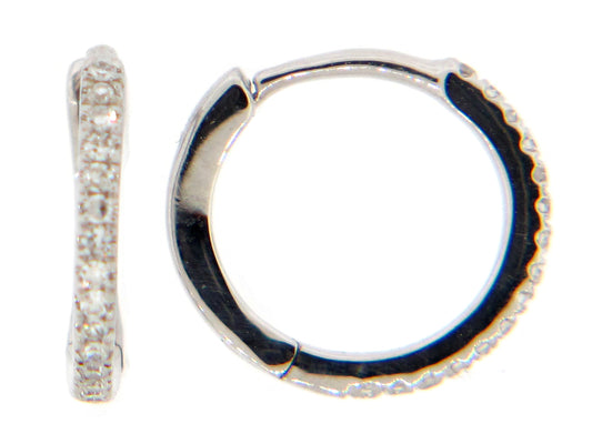 DIAMOND 10MM HUGGY EARRING, 18KW (N)