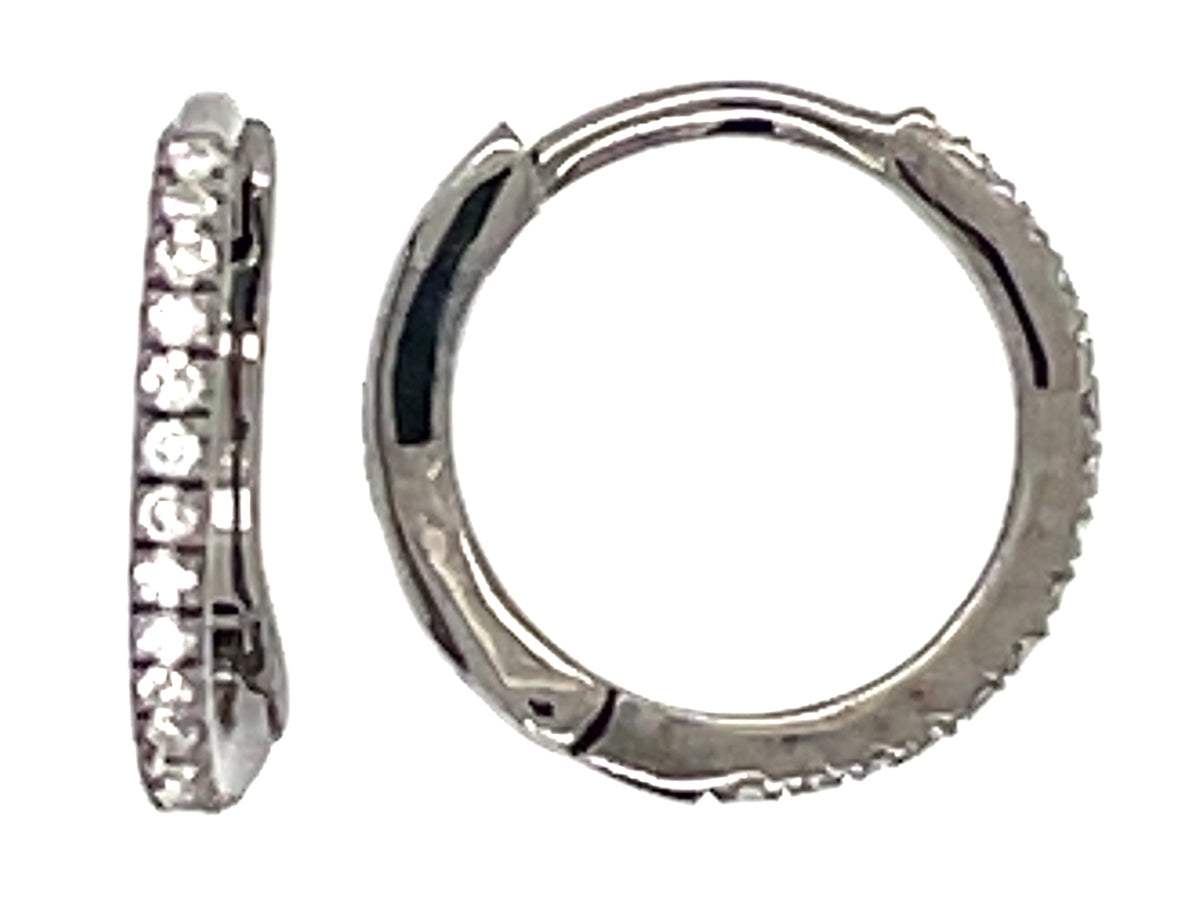 DIAMOND 10MM HUGGY EARRING