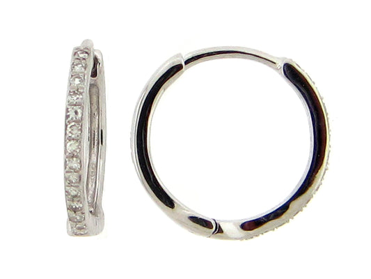 DIAMOND 15MM HUGGY EARRING