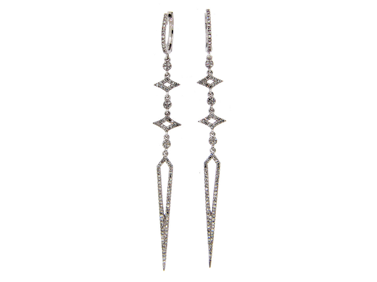 DIAMOND EARRING, 14KW (N)