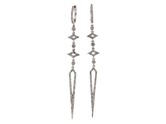 DIAMOND EARRING, 14KW (N)