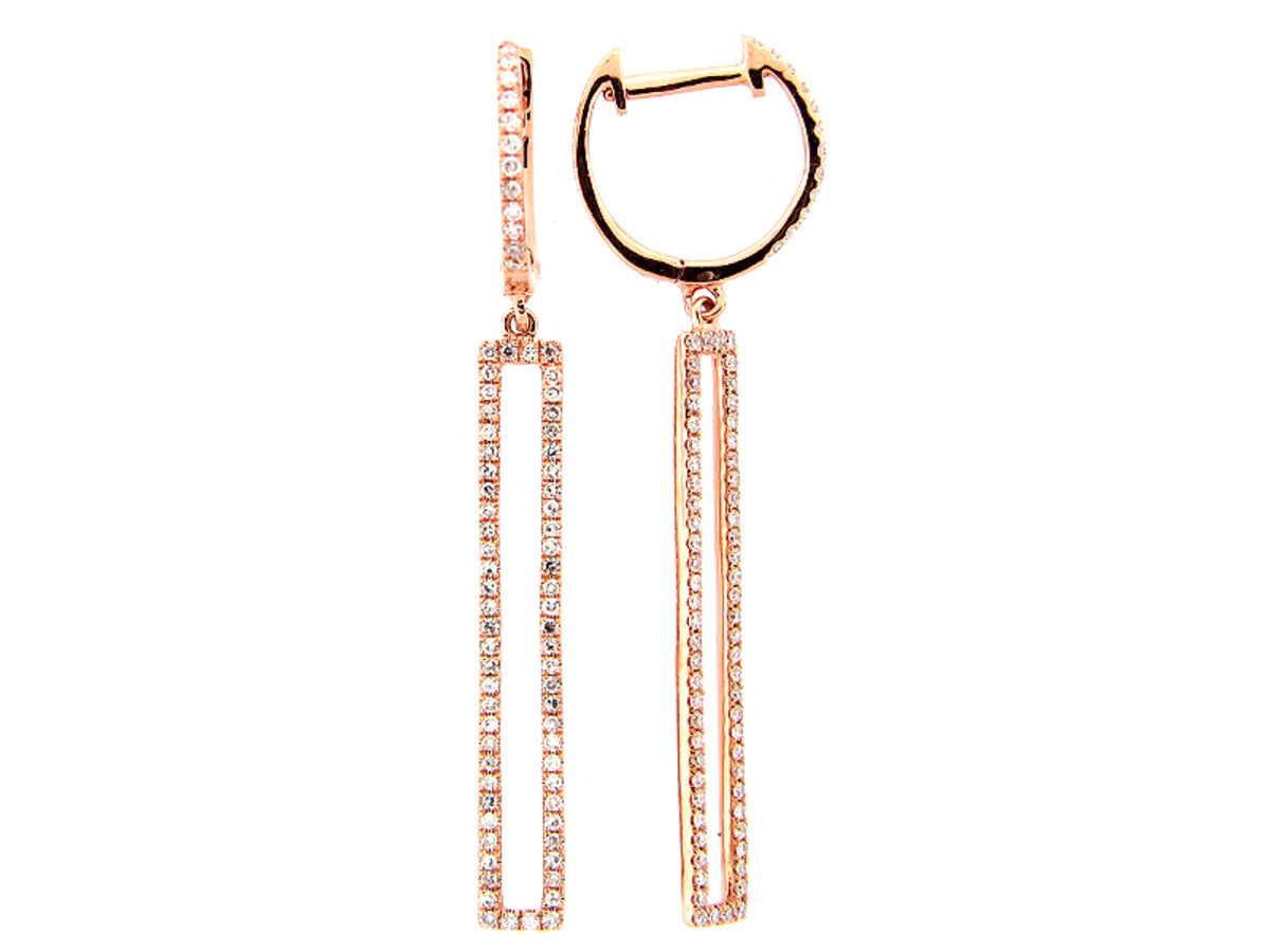 DIAMOND RECTANGLE EARRING