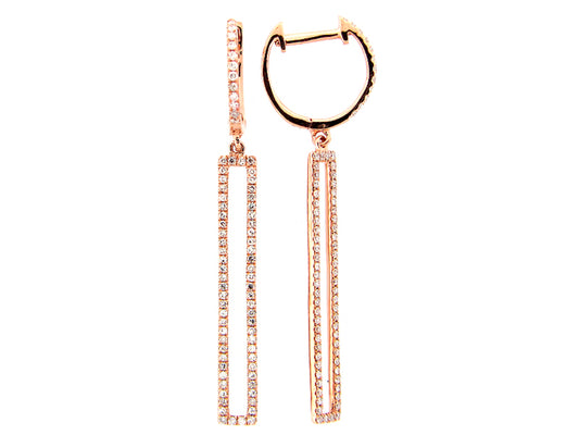 DIAMOND RECTANGLE EARRING