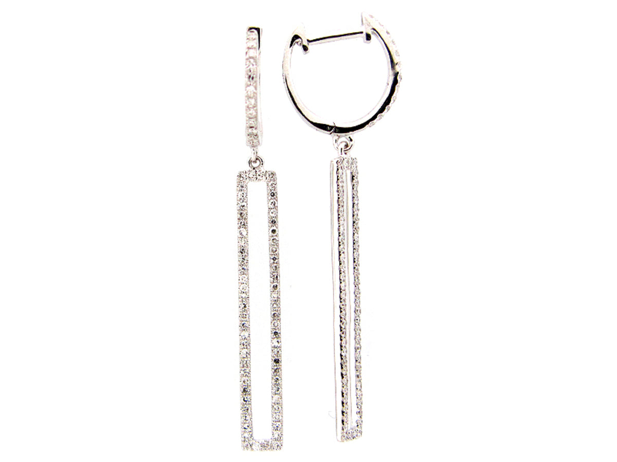 DIAMOND RECTANGLE EARRING