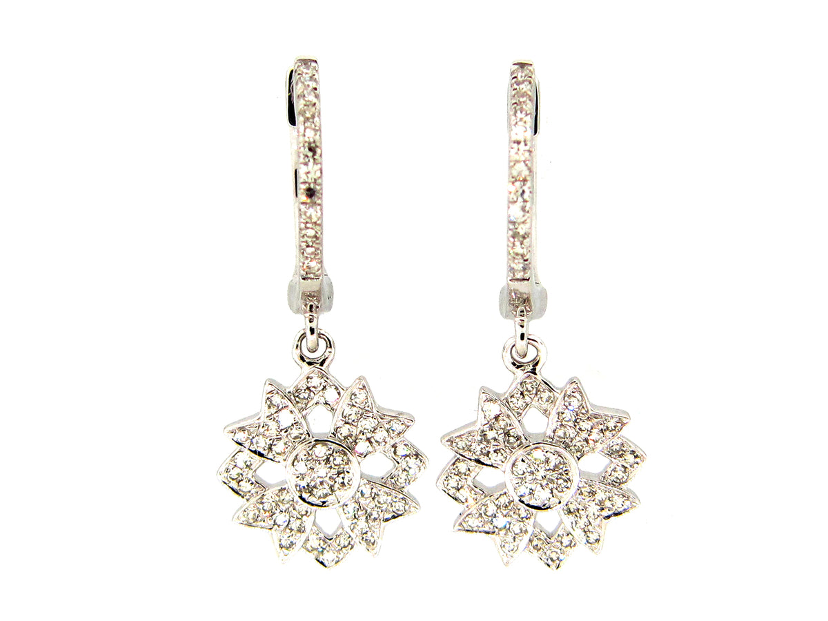 DIAMOND EARRING, 14KW (N)