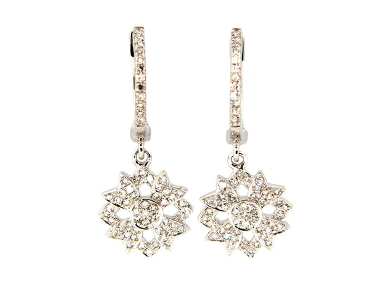 DIAMOND EARRING, 14KW (N)