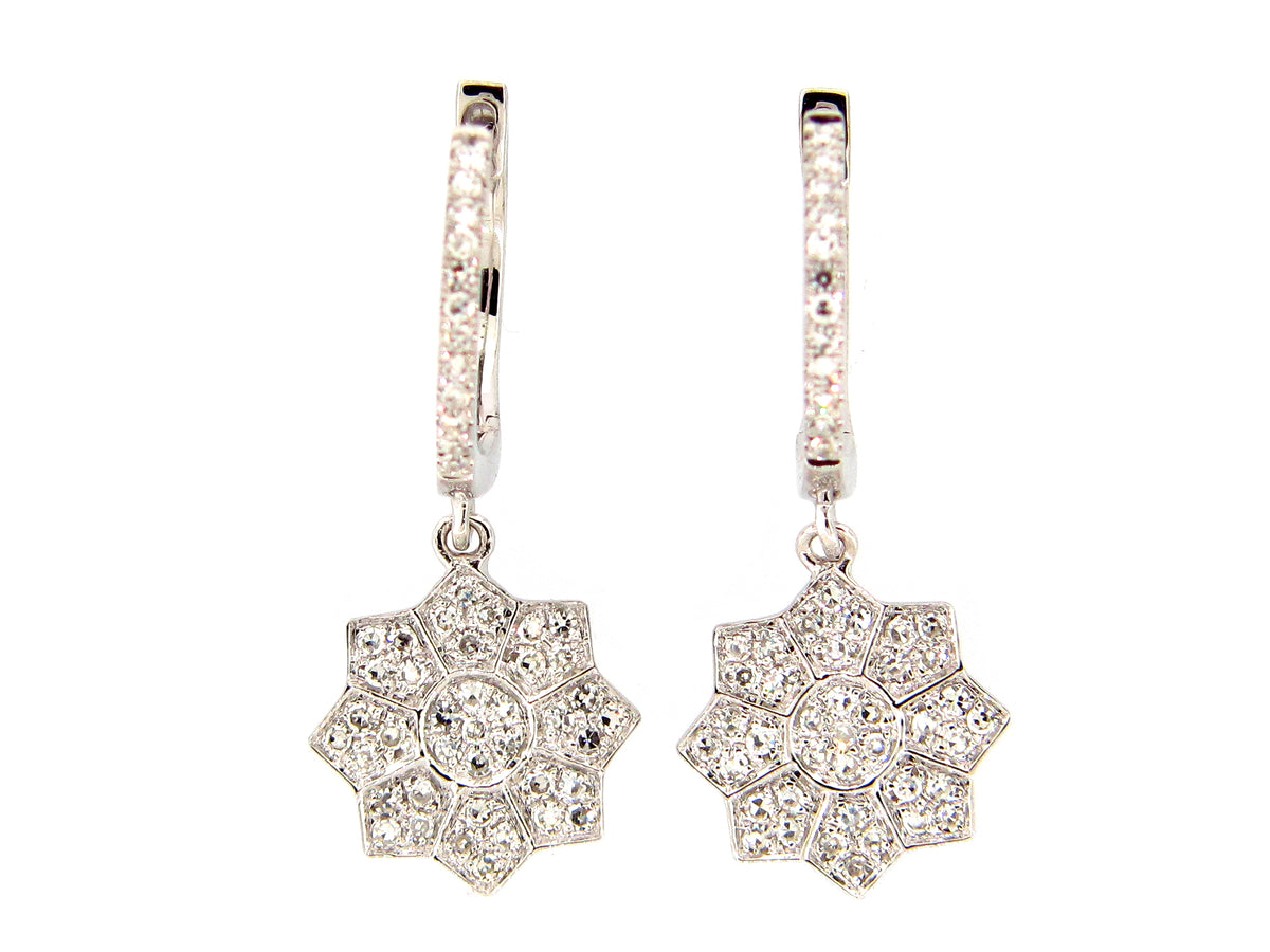 DIAMOND EARRING, 14KW (N)