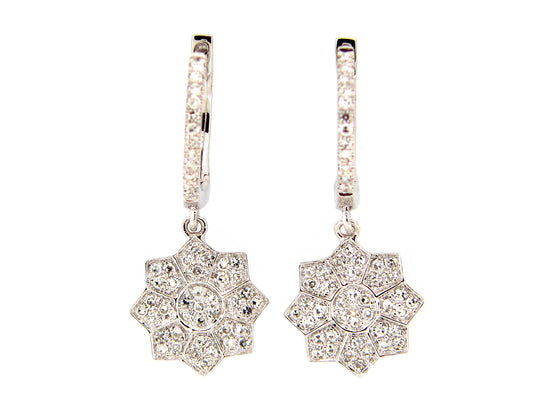DIAMOND EARRING, 14KW (N)