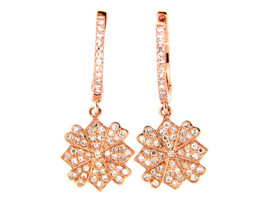 DIAMOND EARRING, 14KR (N)