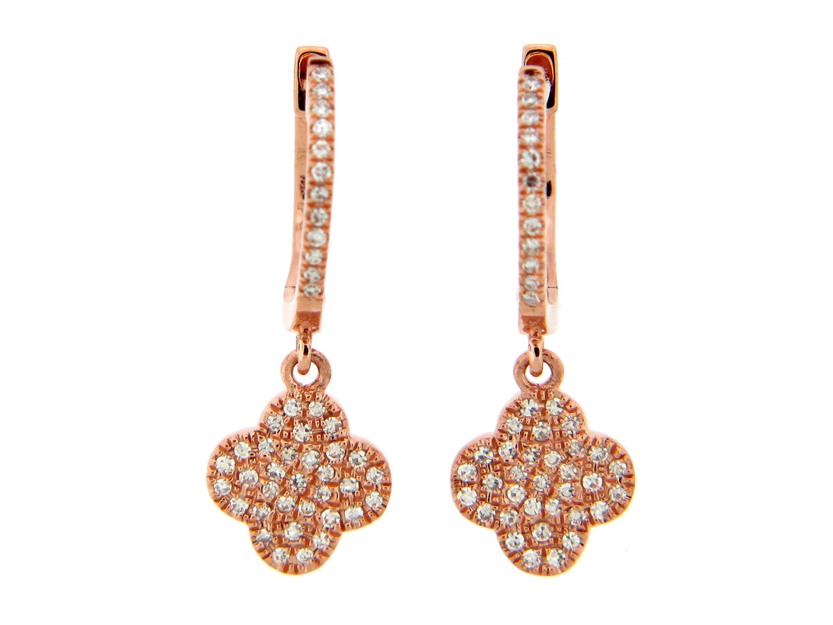 DIAMOND CLOVER DANGLE EARRING