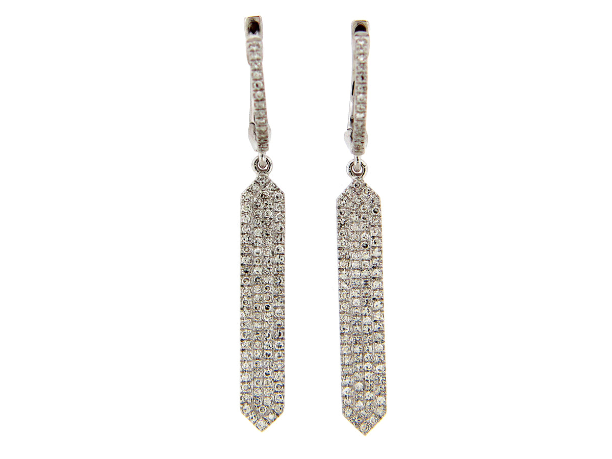 DIAMOND EARRING, 14KW (N)