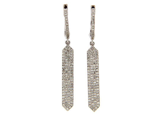 DIAMOND EARRING, 14KW (N)