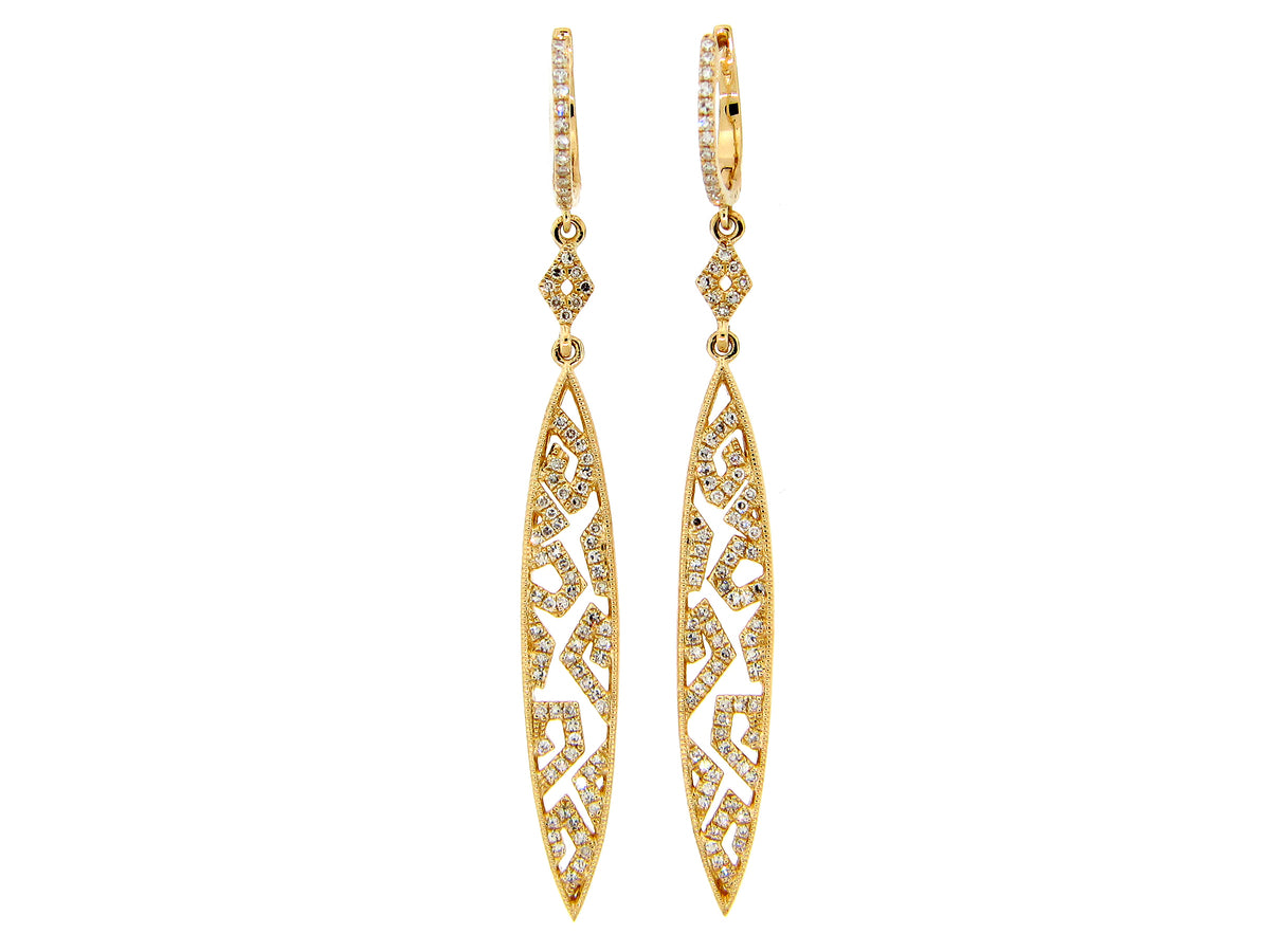 DIAMOND EARRING, 14KY, (N)