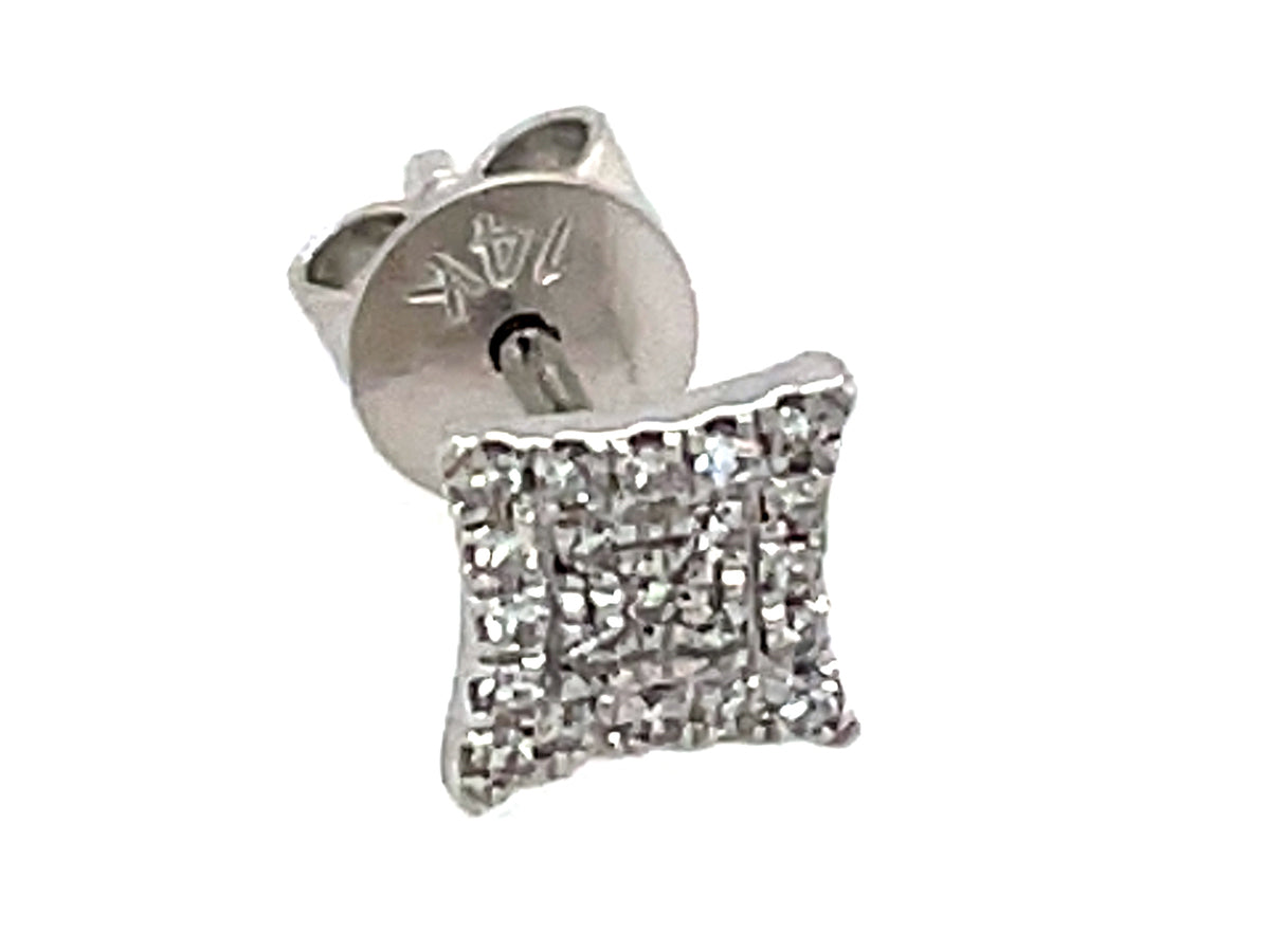 Single Diamond 4 Point Star Earring, 14kw, 7.2mm, (N)