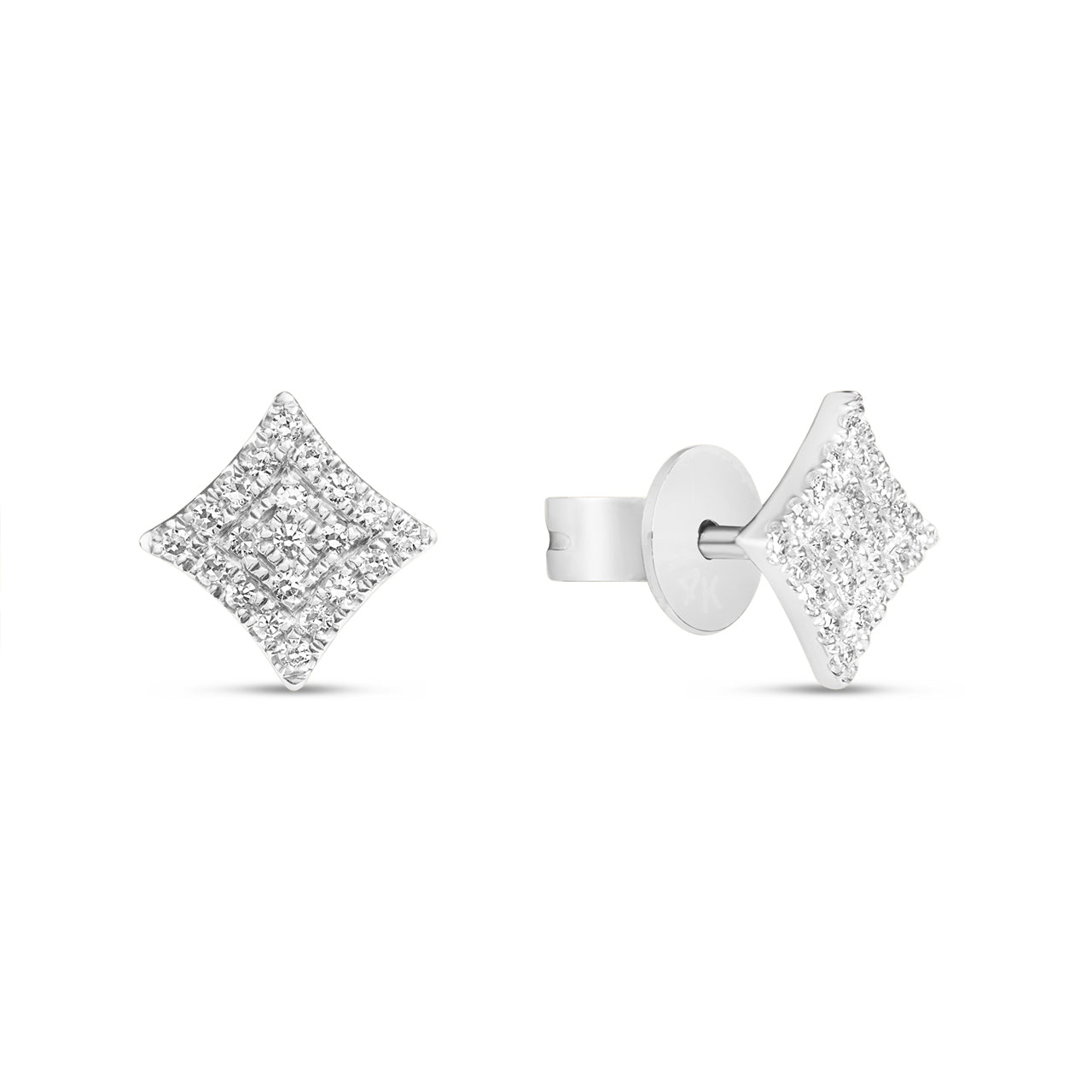 Diamond 4 Point Star Earring