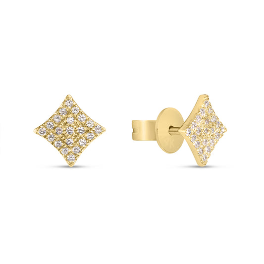 Diamond 4 Point Star Earring