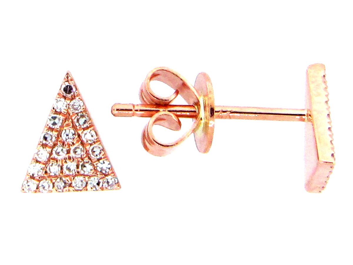 DIAMOND TRIANGLE STUD EARRING