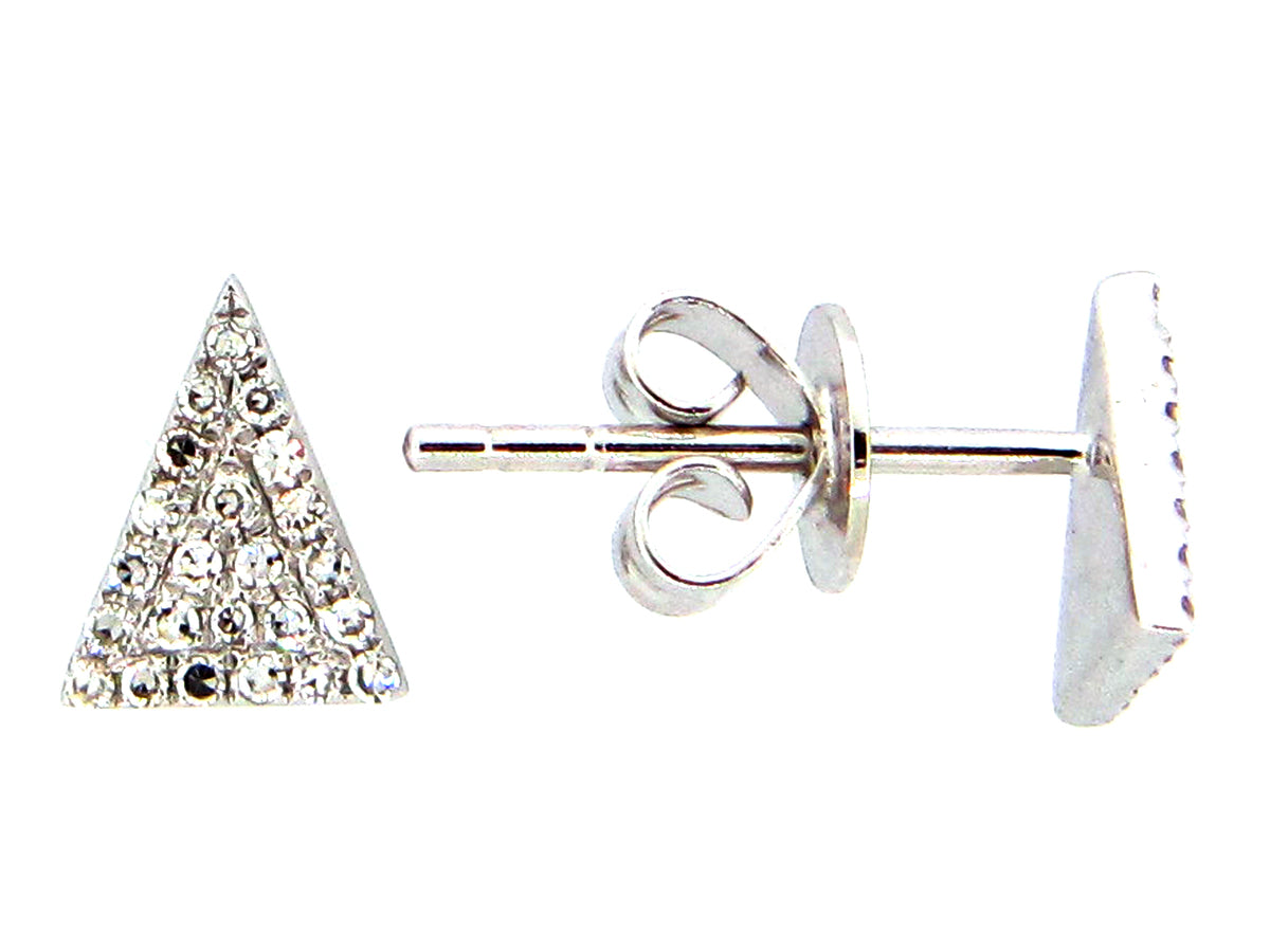 DIAMOND TRIANGLE STUD EARRING