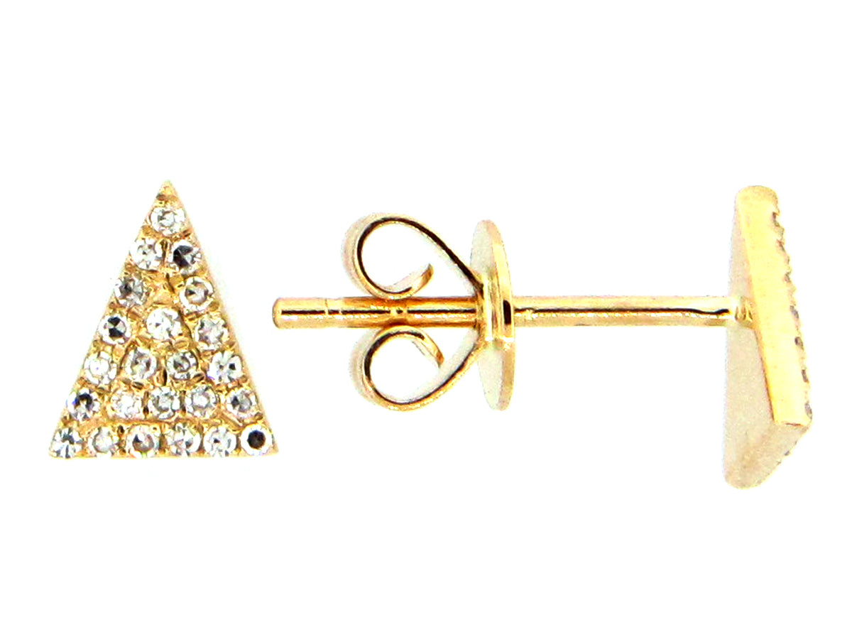 DIAMOND TRIANGLE STUD EARRING