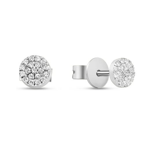Diamond Disc Stud Earring