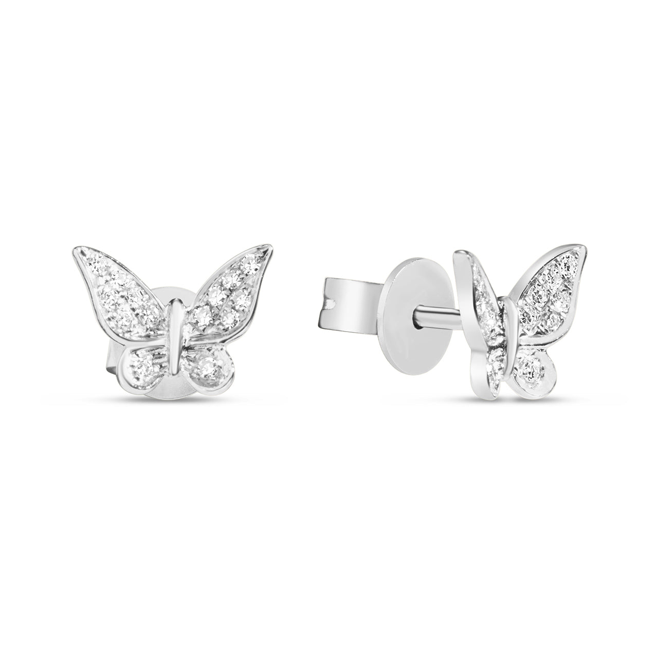 Diamond Butterfly Stud Earring