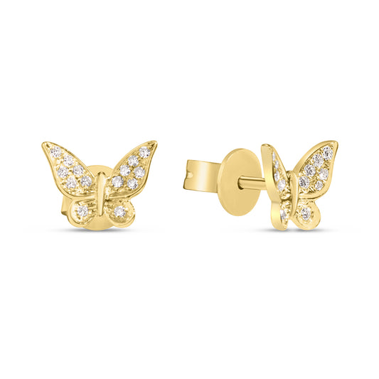 Diamond Butterfly Stud Earring