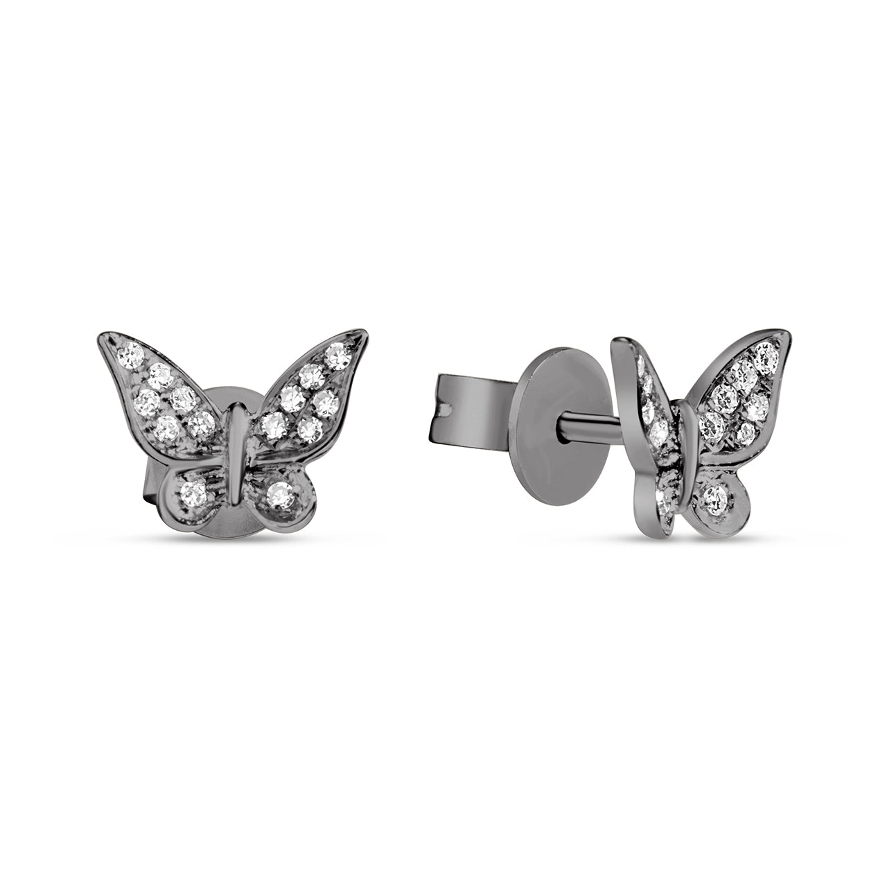 Diamond Butterfly Stud Earring