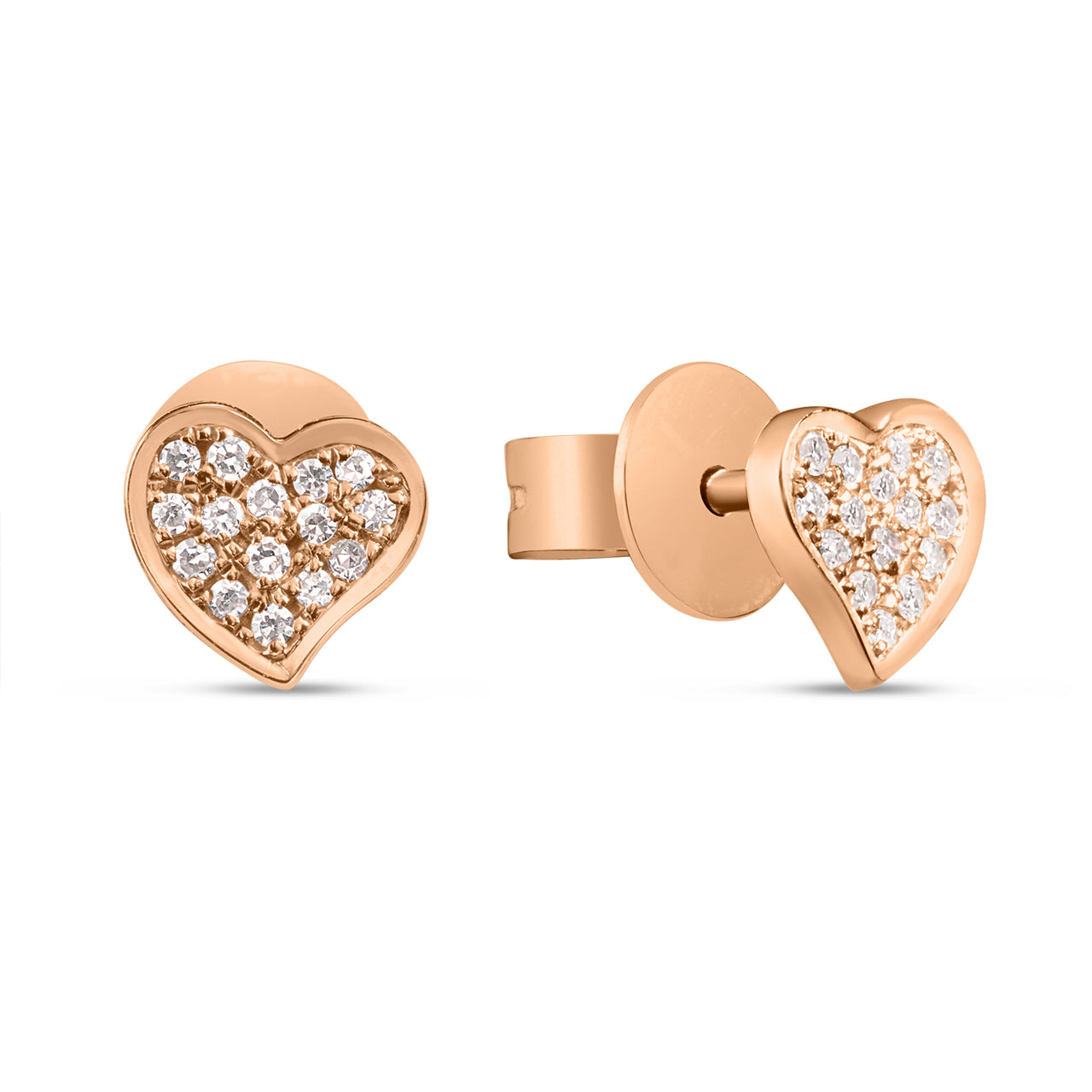 Diamond Heart Stud Earring
