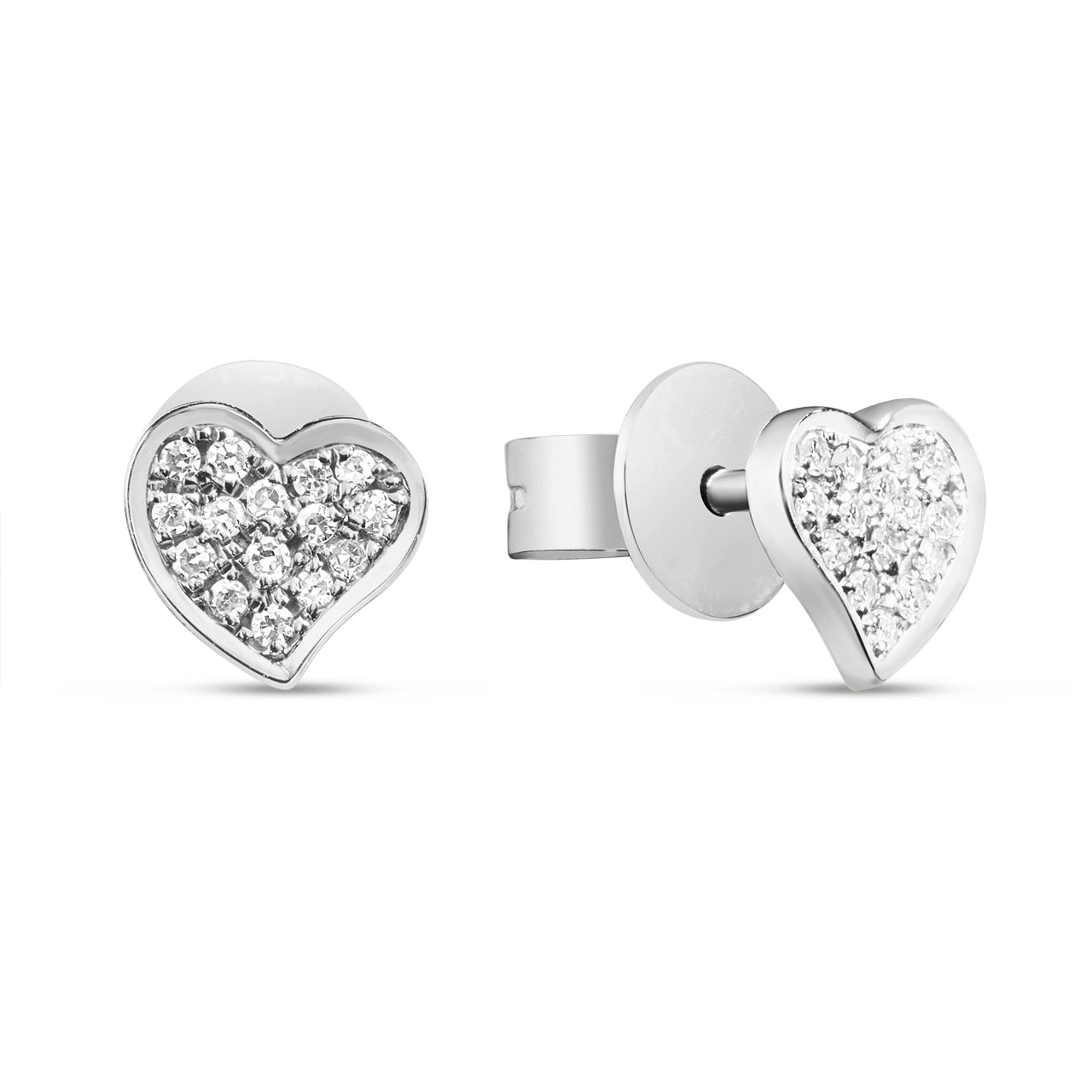 Diamond Heart Stud Earring