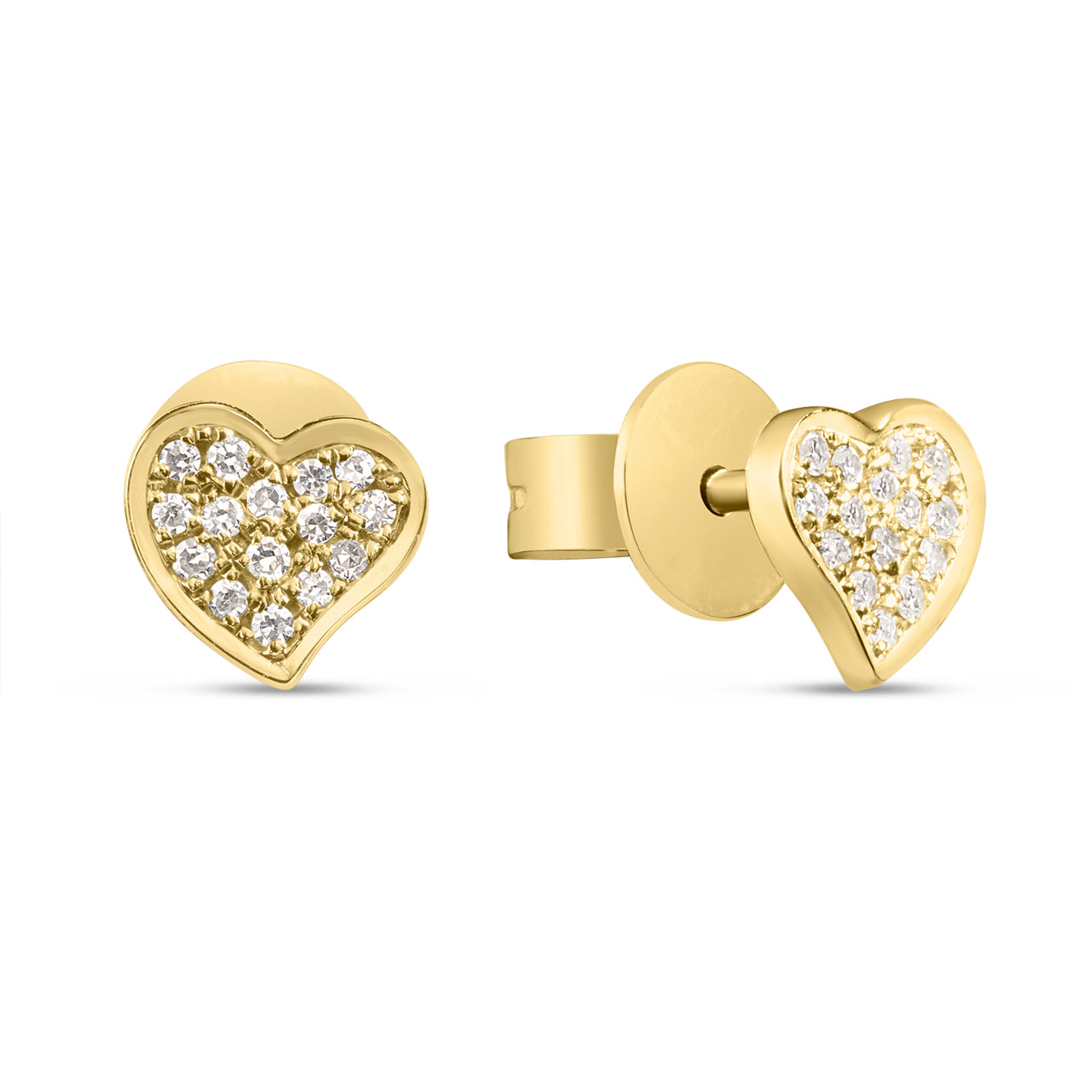 Diamond Heart Stud Earring