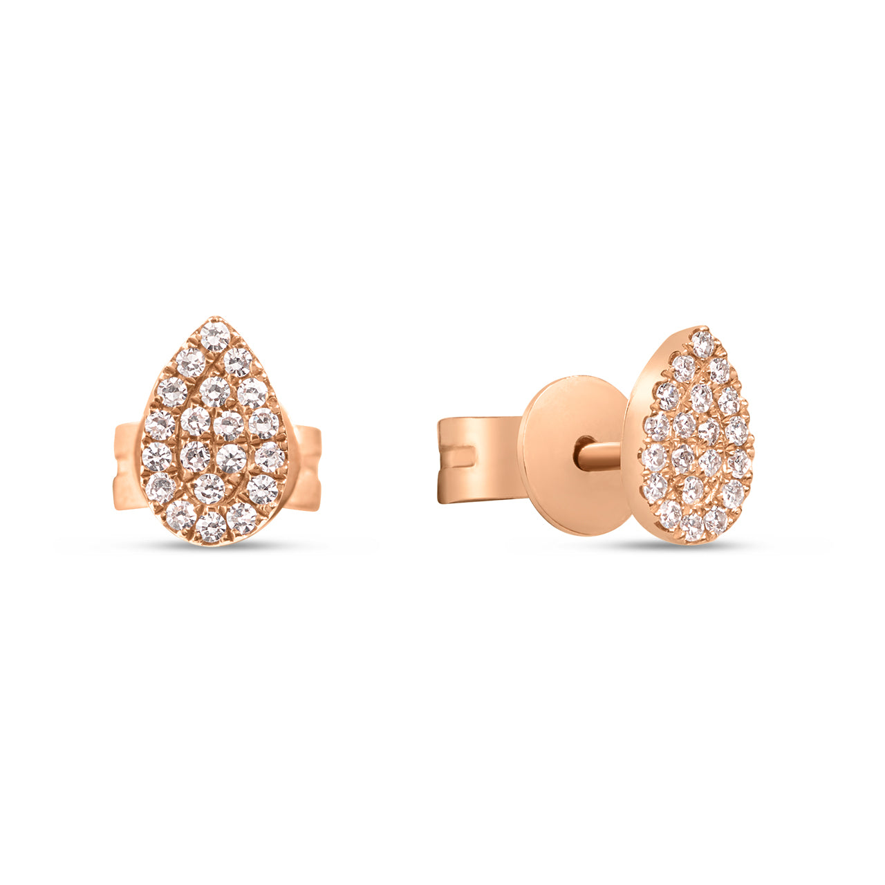 Diamond Pear Stud Earring