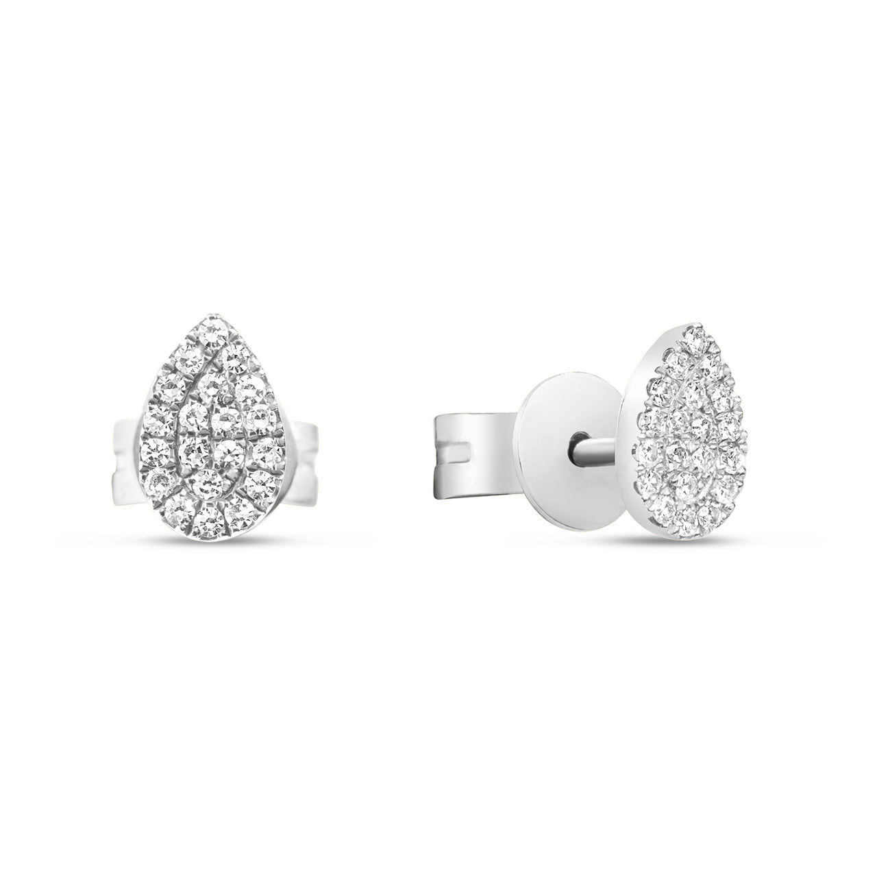Diamond Pear Stud Earring