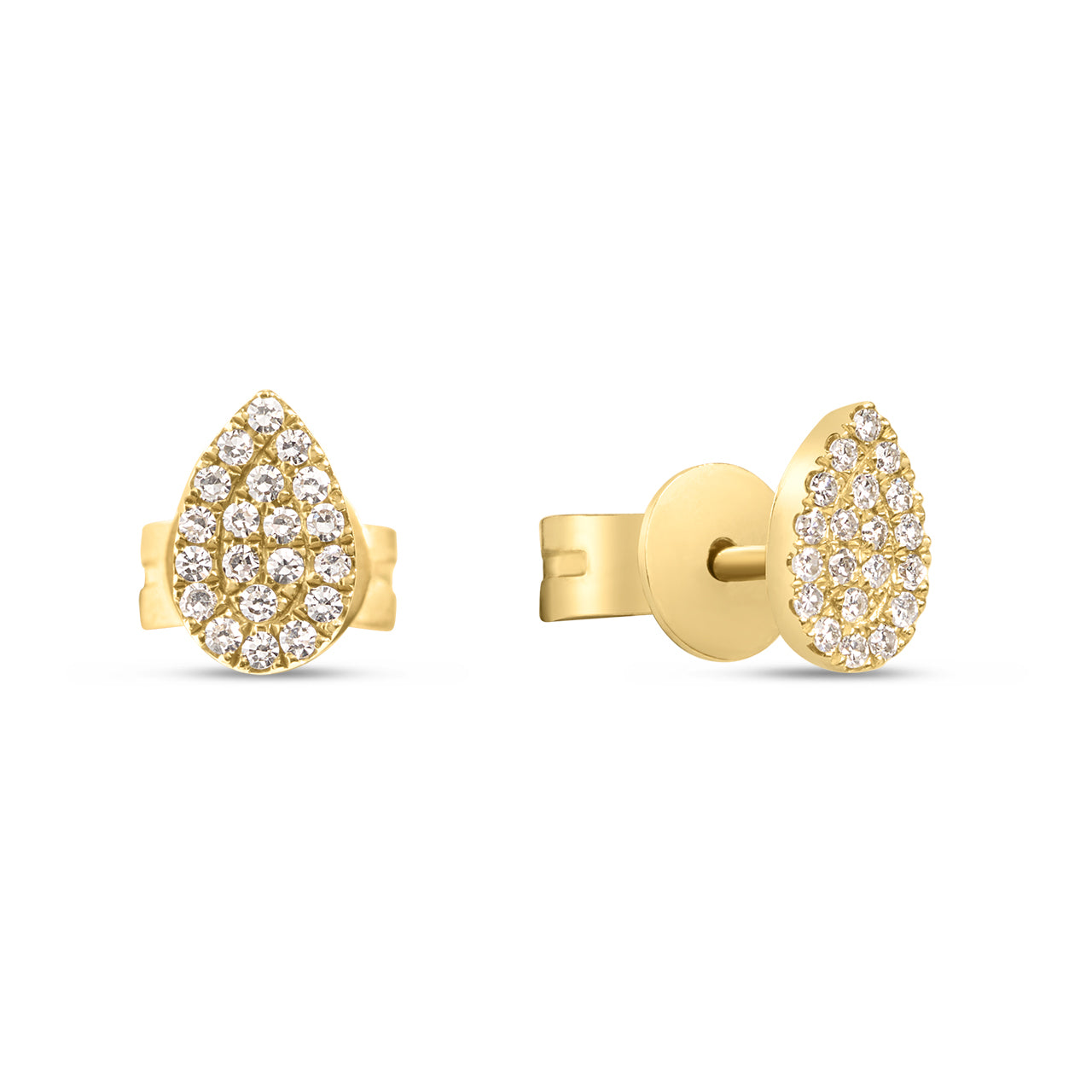 Diamond Pear Stud Earring