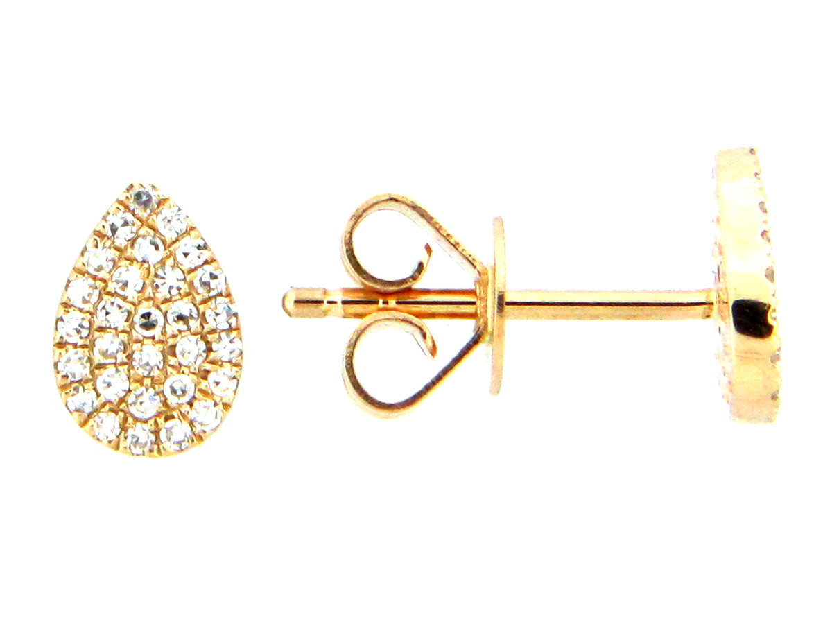 DIAMOND PEAR STUD EARRING