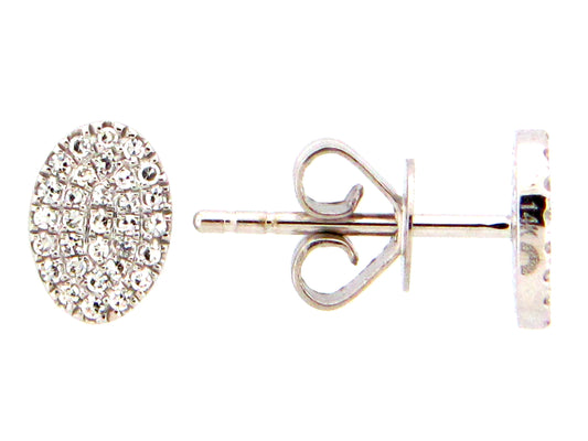 DIAMOND OVAL STUD EARRING