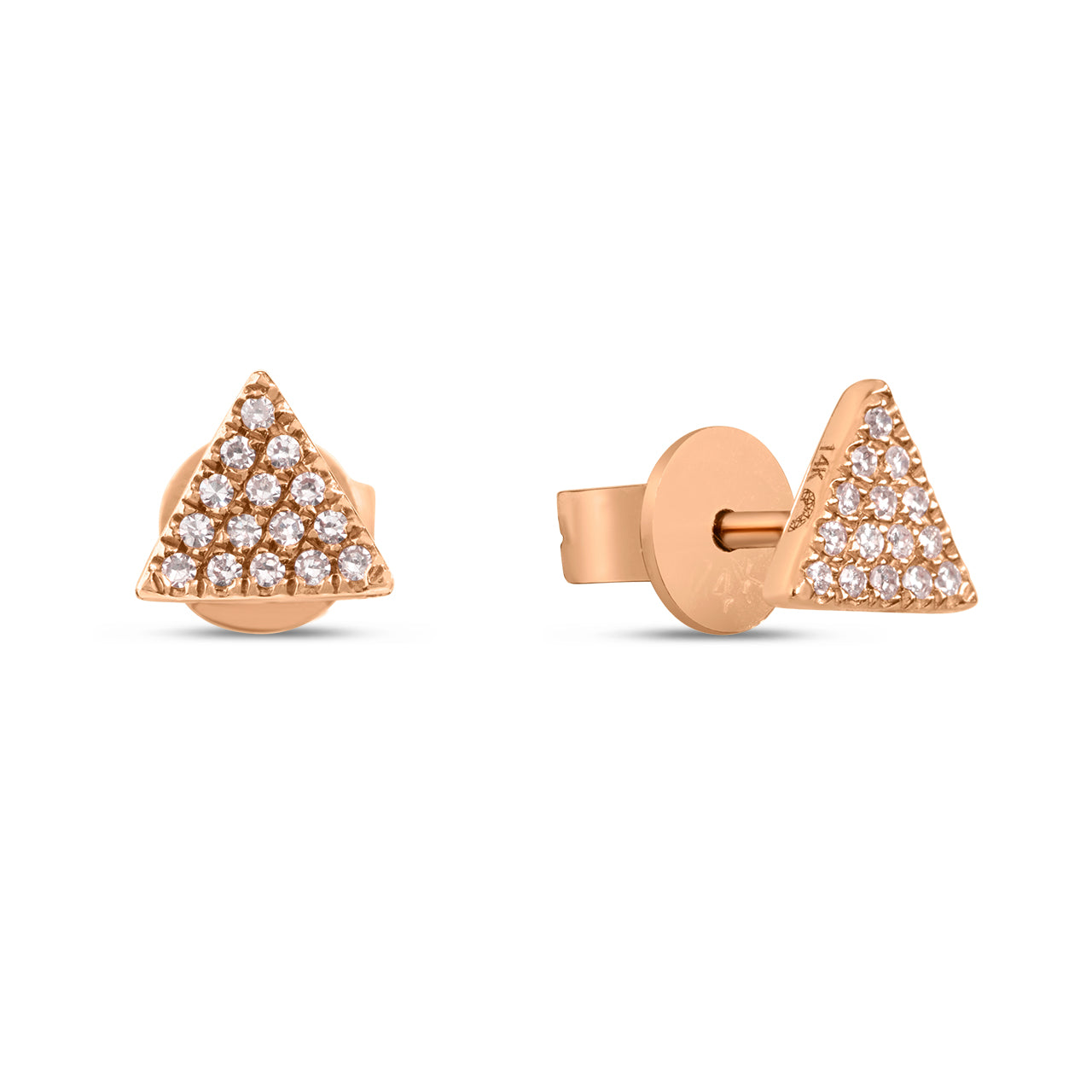 Diamond Triangle Stud Earring